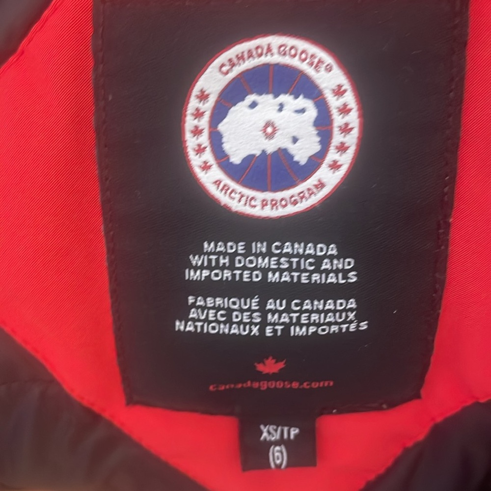 Canada goose knee length PARKA size 6 xs - Picture 8 of 9